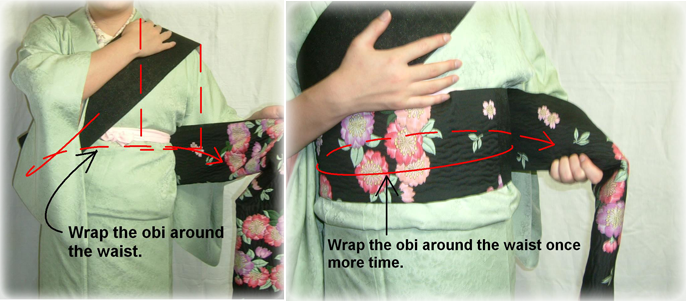 How to tie an obi 4