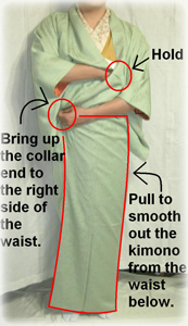 How to wear a kimono 6